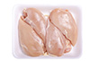 Halvdele af udbenet kyllingebryst uden hud